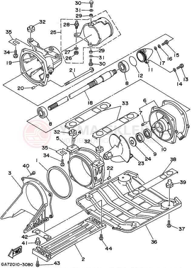 Schemat "JET UNIT" do Yamaha WAVE BLASTER WB700T