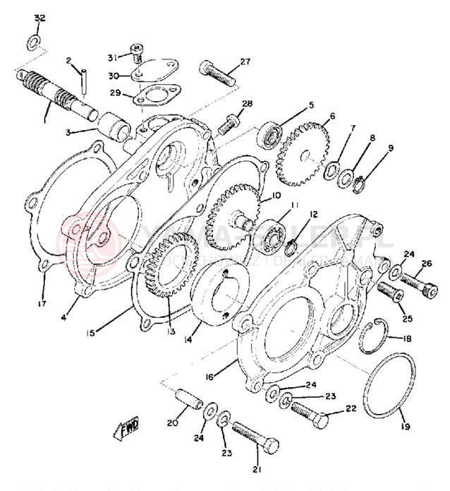 Schemat "przeniesienie napędu" do Yamaha PR440
