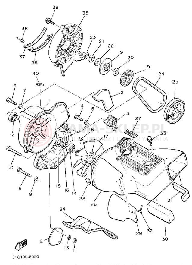 Schemat "Obudowa wentylatora" do Yamaha SRV SR540M