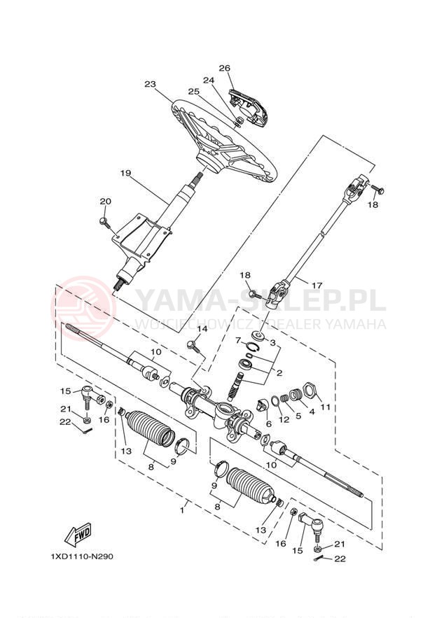 Schemat "Półki zawieszenia" do Yamaha VIKING 700 YXM700DER