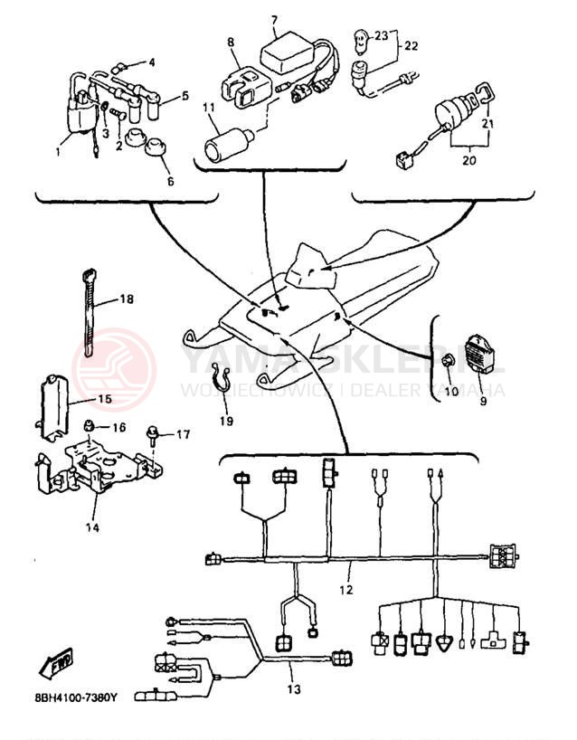 Schemat "układ elektryczny" do Yamaha PHAZER MOUNTAIN LITE PZ480STB