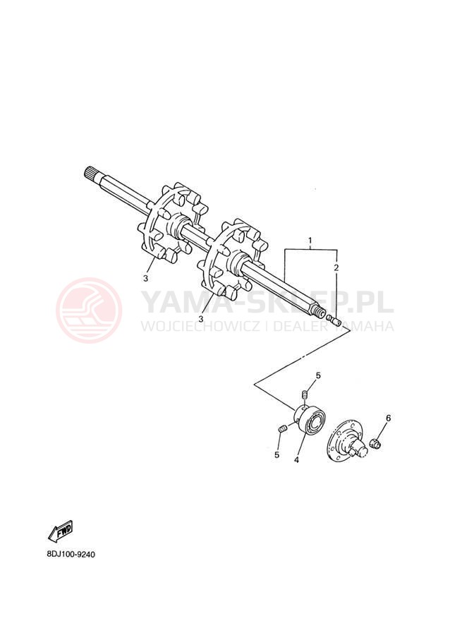 Schemat "Układ napędowy" do Yamaha PHAZER 500 PZ500F