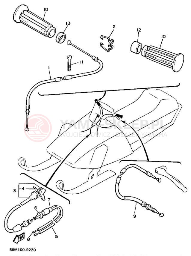 Schemat "Układ chlodzenia" do Yamaha EXCITER EX570N