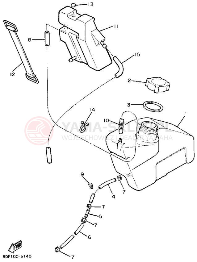 Schemat "Miska olejowa" do Yamaha BRAVO T (LONG TRACK) BR250TN