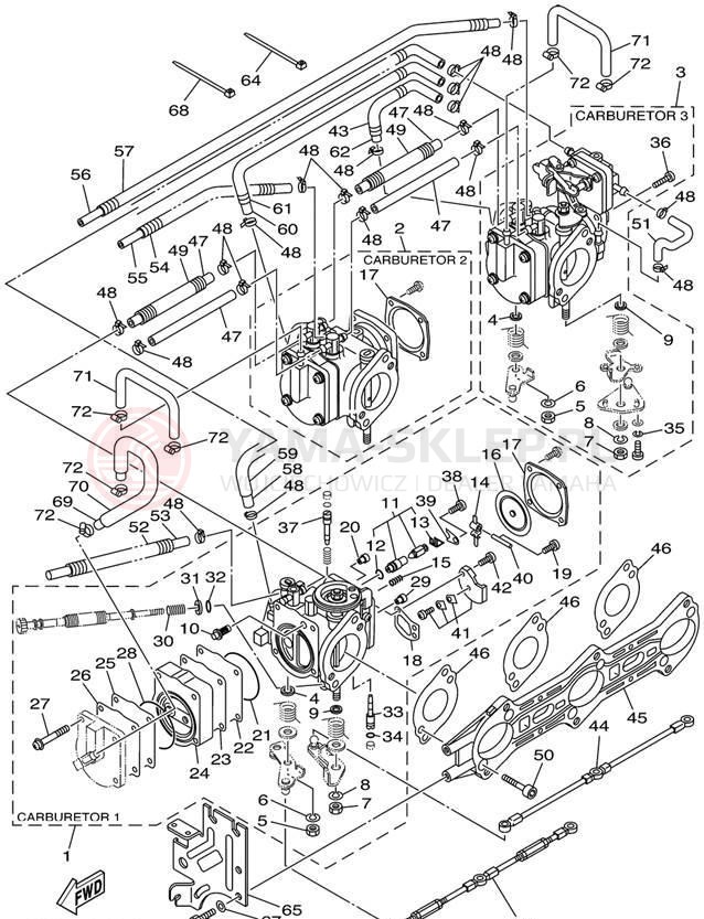 Schemat "Gaźnik" do Yamaha WAVE RUNNER XL1200 LTD XA1200X