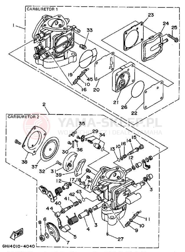 Schemat "Gaźnik" do Yamaha WAVE RAIDER RA700S