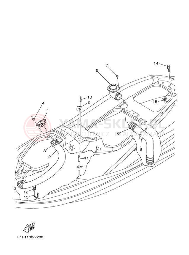 Schemat "odpowietrzenie" do Yamaha XLT800 XA800AA