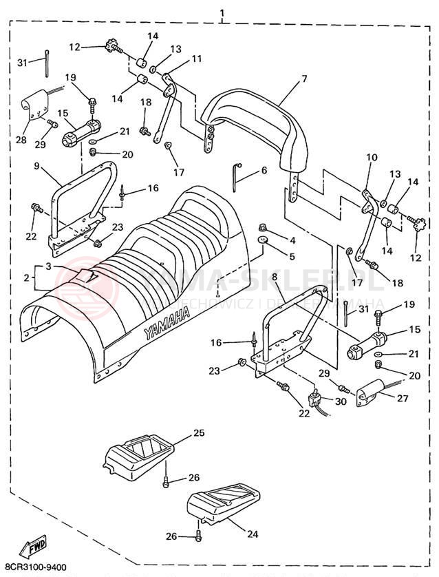 Schemat "siedzenie" do Yamaha MOUNTAIN MAX 600 MM600PC