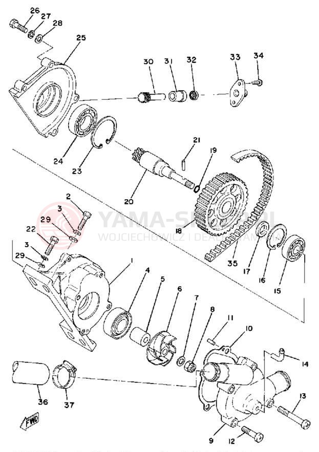 Schemat "Pompa wody" do Yamaha SRX440C