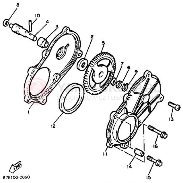 Schemat "przeniesienie napędu" do Yamaha ENTICER II LT ET410TRT