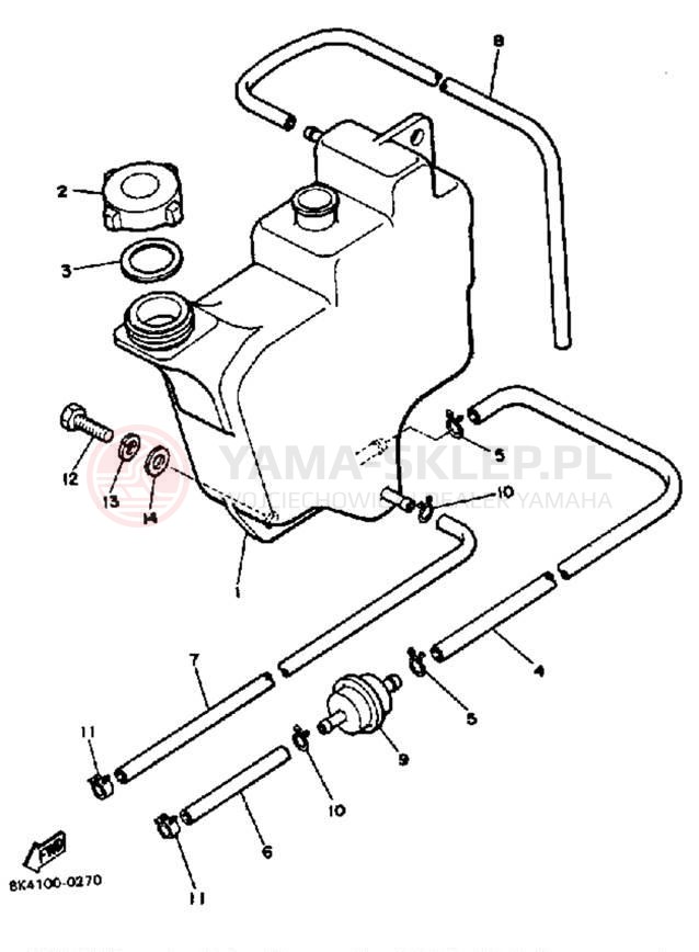 Schemat "Miska olejowa" do Yamaha SR540F