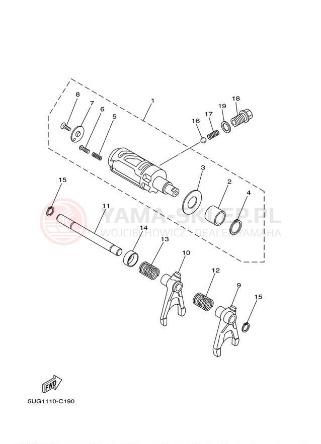 Schemat "Wodziki, automat" do Yamaha RHINO 660 YXR66FW