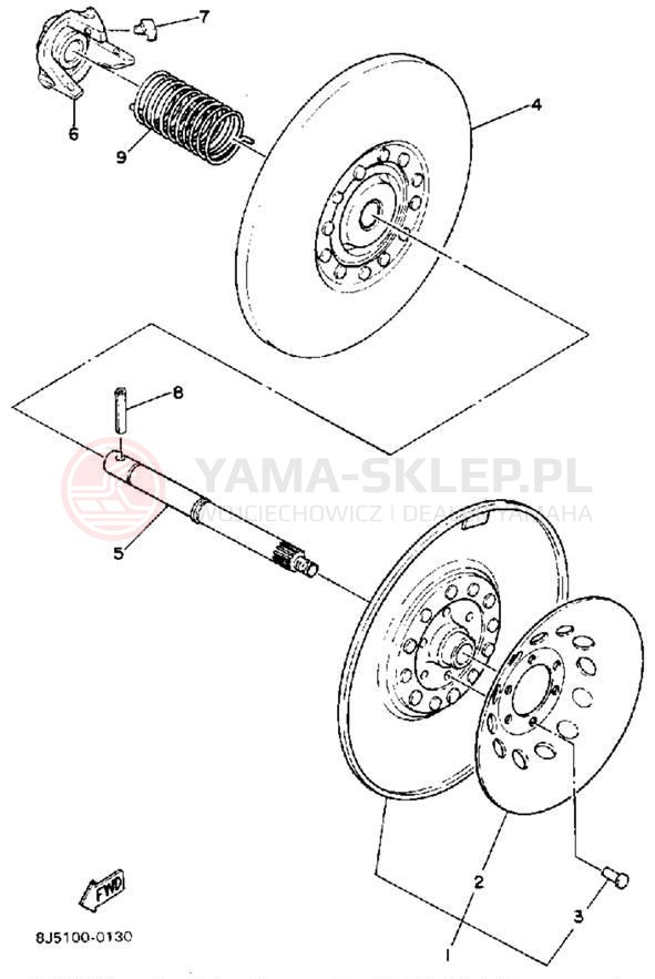 Schemat "Przeniesienie napędu" do Yamaha ENTICER 340 ET340M