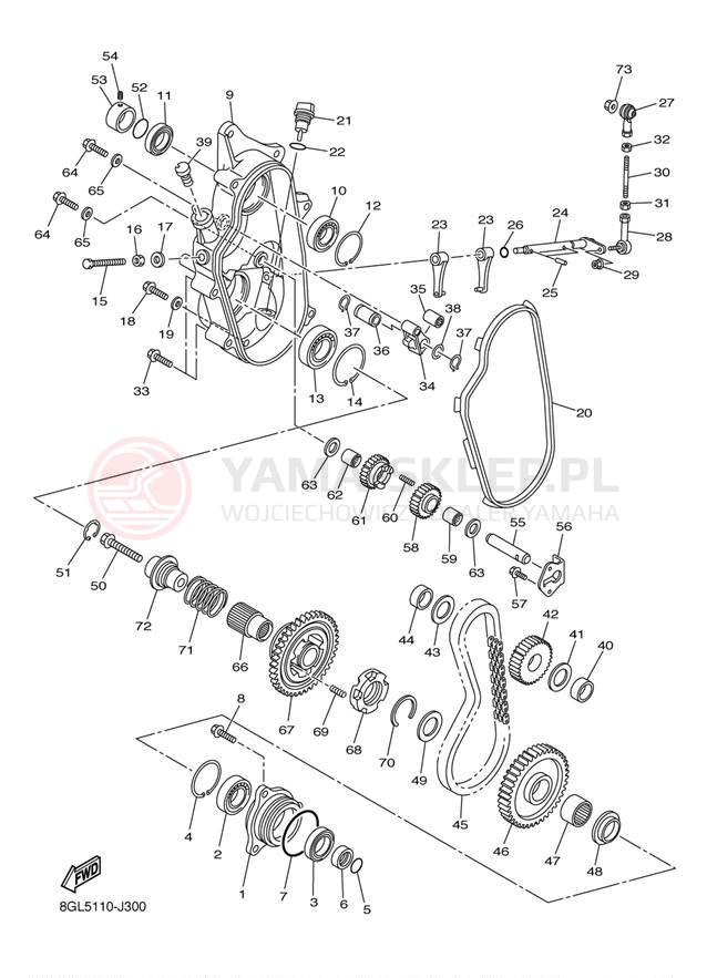 Schemat "Układ napędowy" do Yamaha FX NYTRO RTX SE FX10RTRSZL