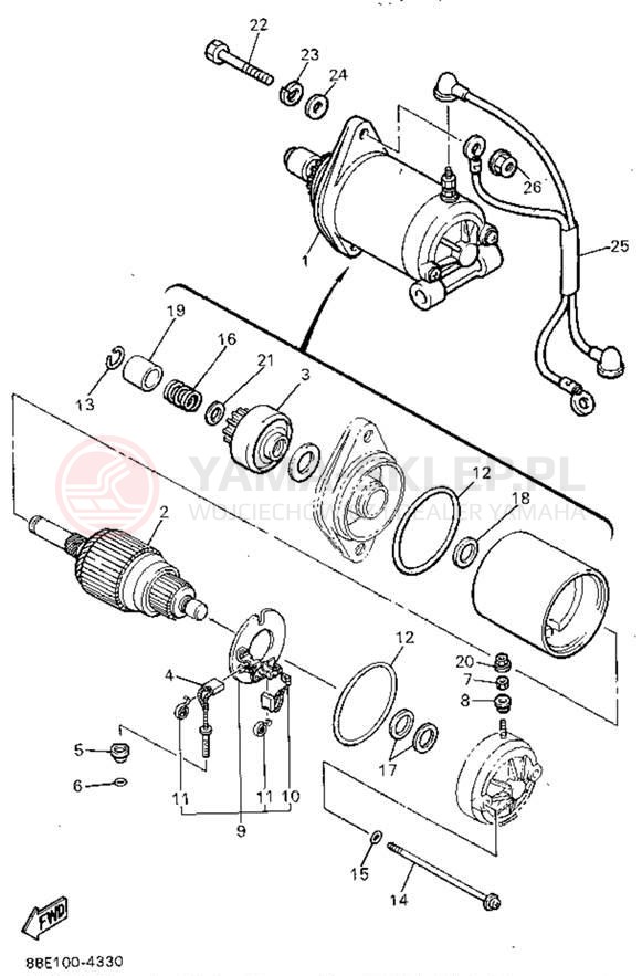 Schemat "rozrusznik" do Yamaha OVATION LE CS340EU