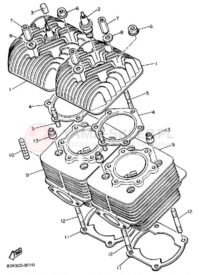 Schemat "cylinder" do Yamaha VK540 VK540ER
