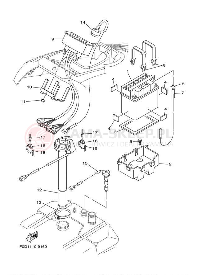 Schemat "układ elektryczny" do Yamaha XL800 XA800Z