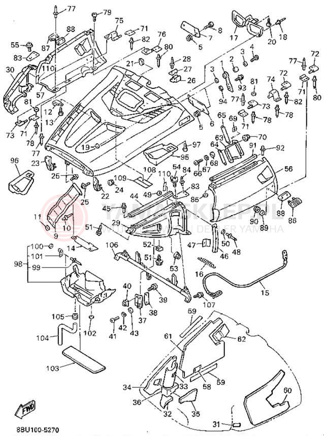 Schemat "Osłony" do Yamaha VMAX-4 800 VX800V