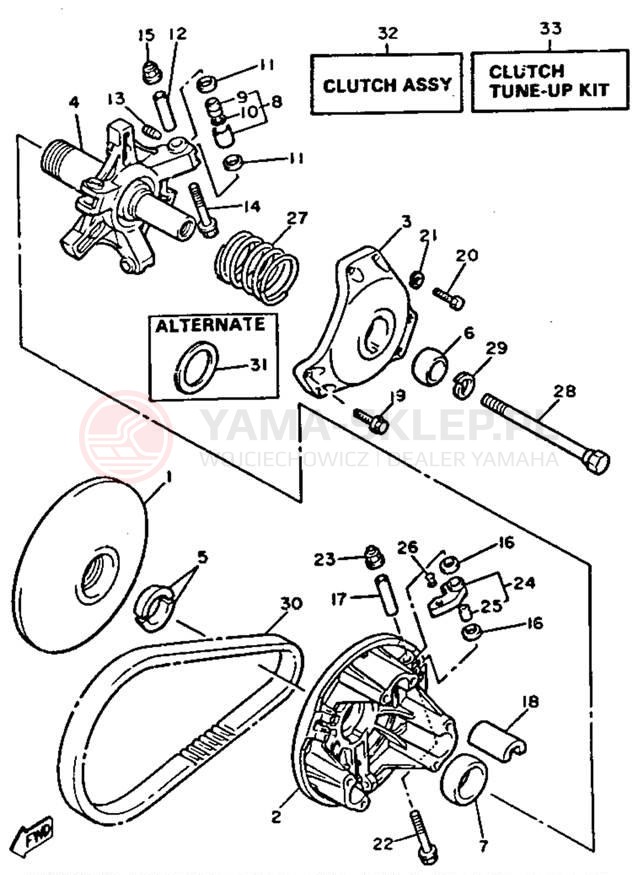 Schemat "PRIMARY SHEAVE" do Yamaha VENTURE XL VT480T