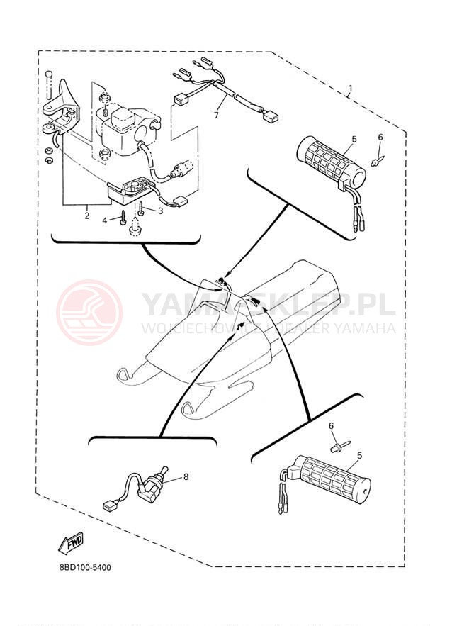 Schemat "układ elektryczny" do Yamaha BR250TF