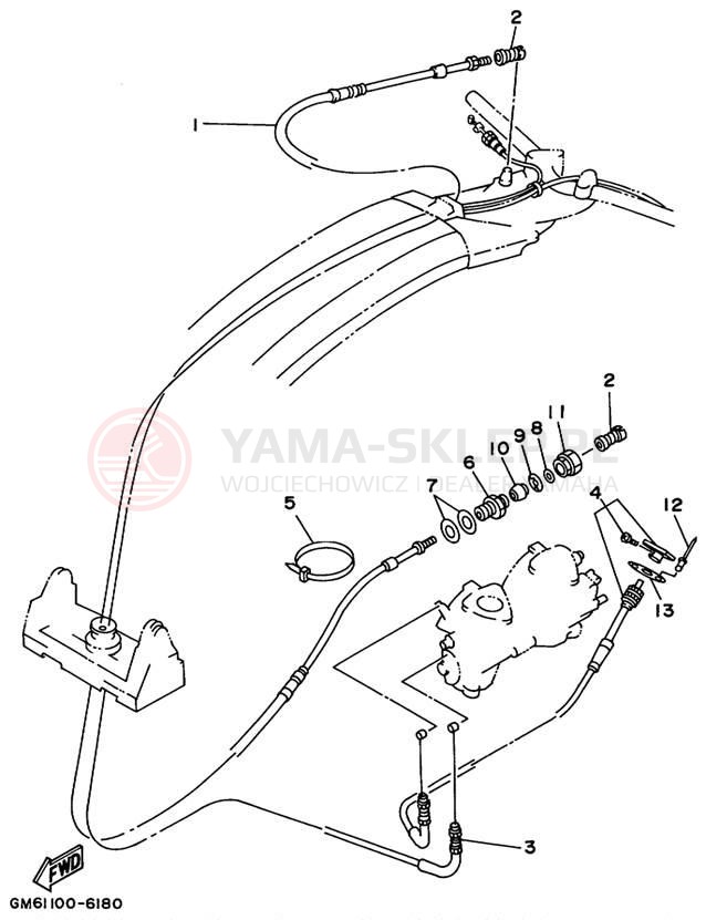 Schemat "Układ chlodzenia" do Yamaha SUPER JET SJ700AX