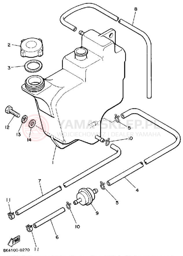 Schemat "Miska olejowa" do Yamaha SRV SR540G