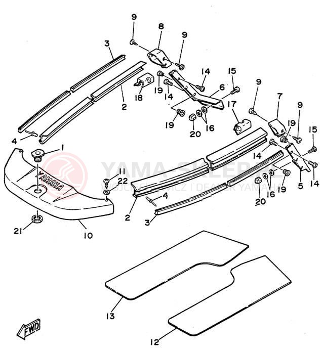Schemat "GUNWALE - MAT" do Yamaha WAVERUNNER LX WR650R