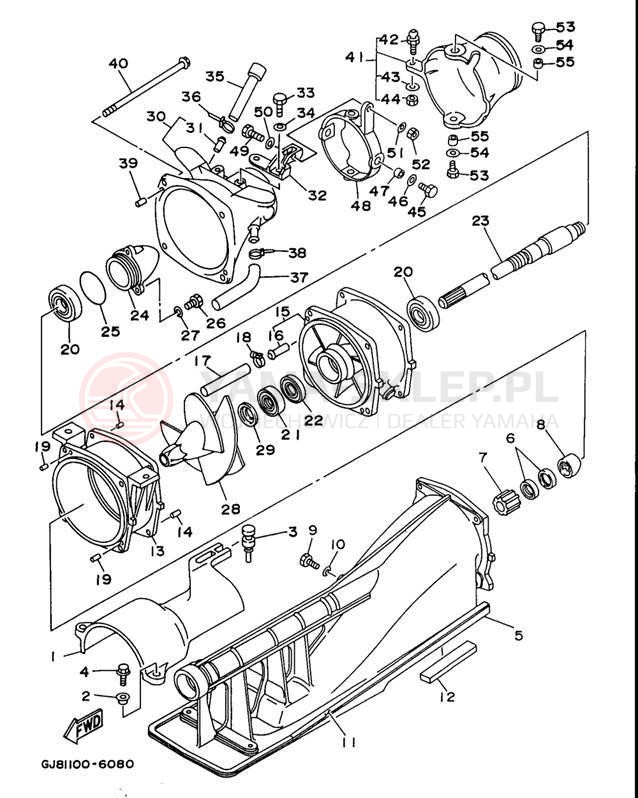 Schemat "JET UNIT" do Yamaha WAVE RAIDER 700 RA700BV