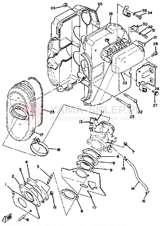 Schemat "Wtrysk paliwa" do Yamaha ET250C