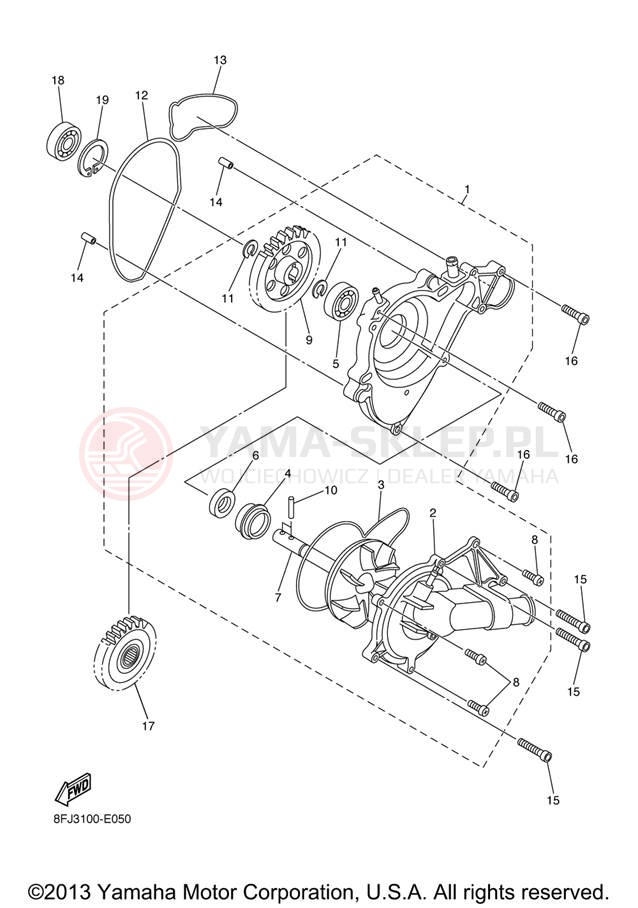 Schemat "Pompa wody" do Yamaha RS VENTURE RST90XR/RST90GTXS