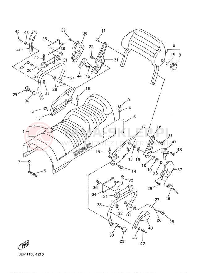 Schemat "siedzenie" do Yamaha VENTURE 600 VT60J