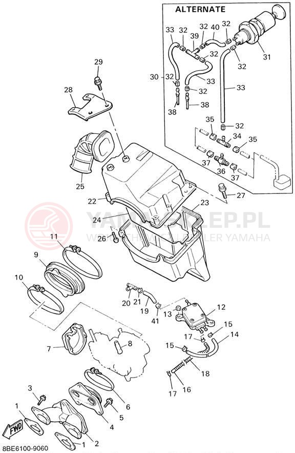 Schemat "Wtrysk paliwa" do Yamaha CS340 CS340ED