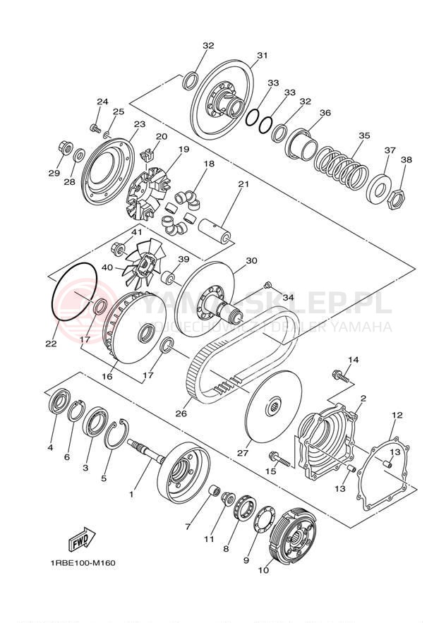 Schemat "sprzęgło" do Yamaha YXR7FSPD