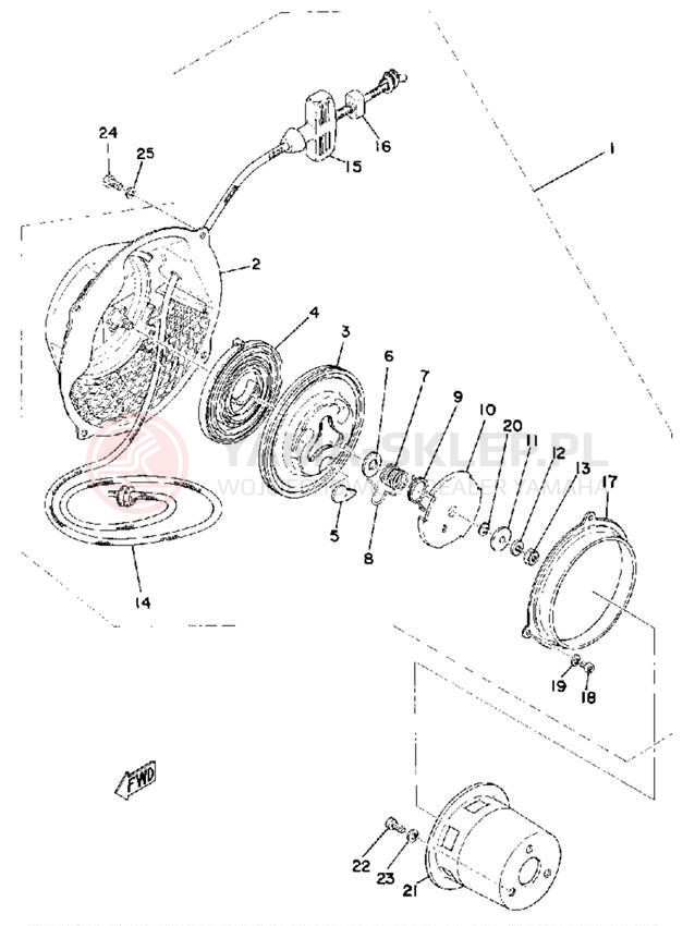 Schemat "rozrusznik" do Yamaha GS340A