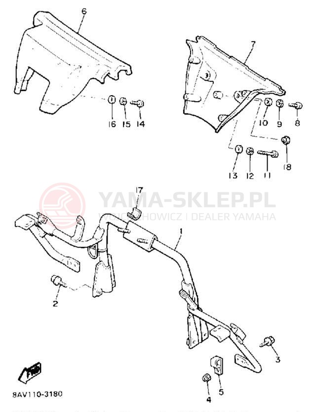 Schemat "STEERING GATE" do Yamaha EXCITER II ST EX570STT