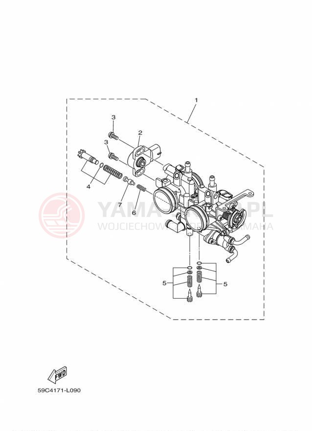 Schemat "Wtrysk paliwa" do Yamaha TMAX XP500F
