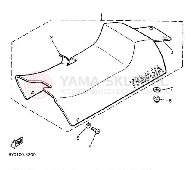 Schemat "siedzenie" do Yamaha SRV SR540N