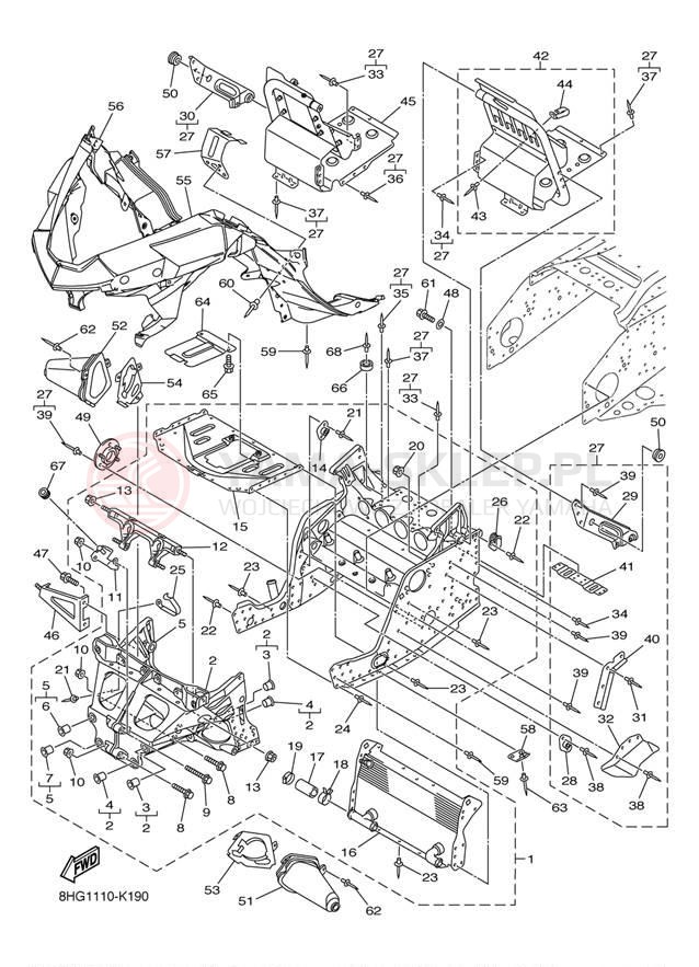 Schemat "rama" do Yamaha APEX RX10PAL/RX10PAR