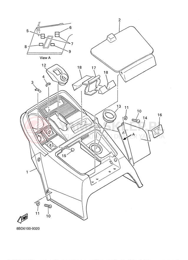 Schemat "INSTRUMENT PANEL" do Yamaha BR250TF