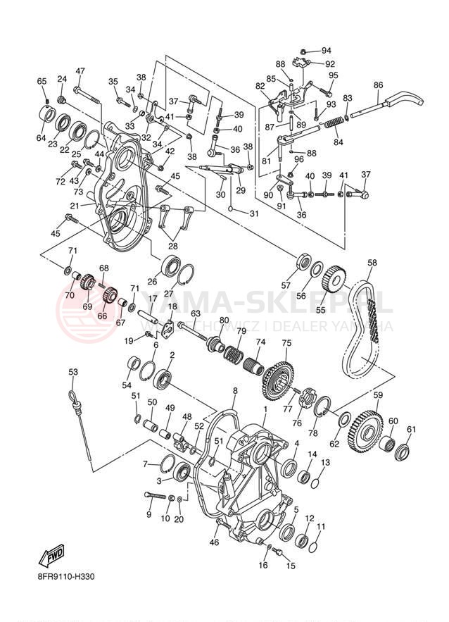 Schemat "Układ napędowy" do Yamaha APEX_RTX RX10RTRYB/RX10RYR