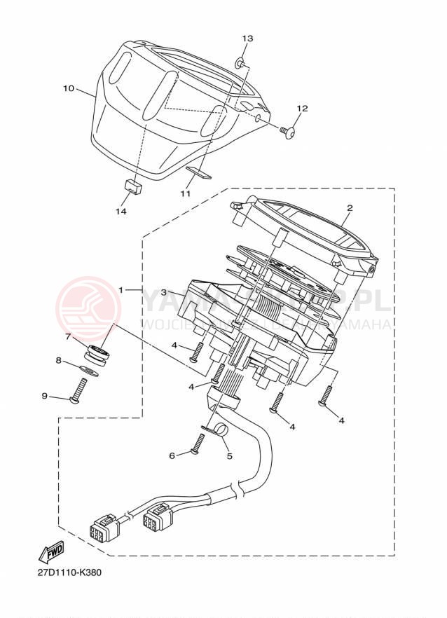 Schemat "licznik" do Yamaha STRYKER XVS13CFCS/XVS13CFS