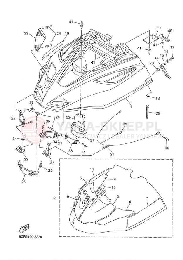Schemat "Osłony" do Yamaha VMAX 500 VX500D