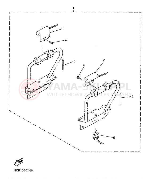 Schemat "GRIP WARMER SET" do Yamaha MOUNTAIN MAX 700 MM700A/MM600A