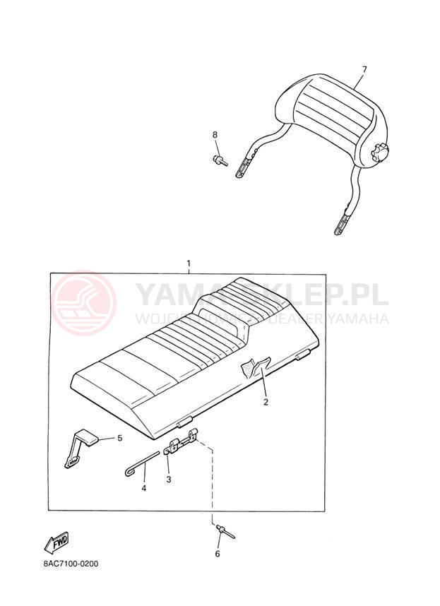 Schemat "siedzenie" do Yamaha VK 540 III VK540EH