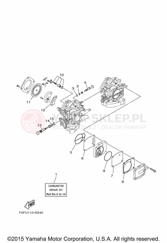 Schemat "Zestaw naprawczy" do Yamaha WAVERUNNER SUPER JET SJ700BP