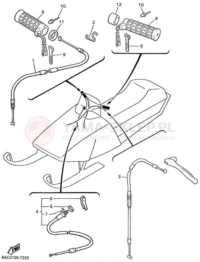 Schemat "Układ chlodzenia" do Yamaha VK540 III VK540EC