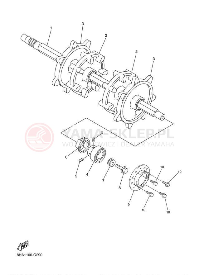 Schemat "Układ napędowy" do Yamaha FX NYTRO MTX FX10M53Z