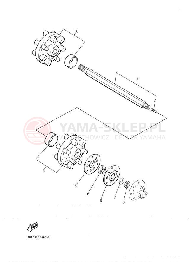 Schemat "Układ napędowy" do Yamaha ET410TRF