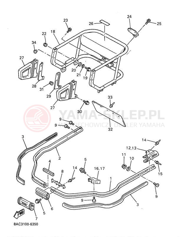 Schemat "zderzak" do Yamaha VK540 II VK540EA