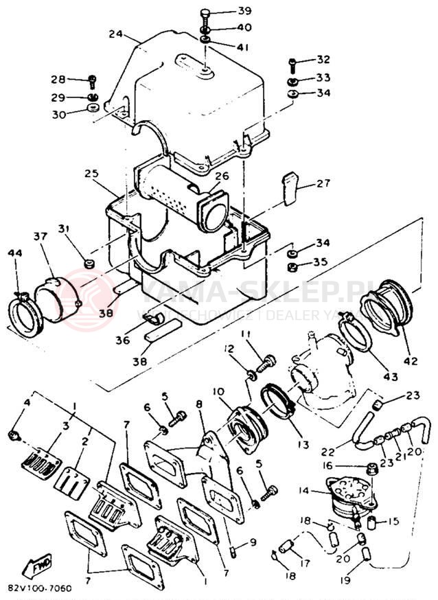 Schemat "Filtr powietrza" do Yamaha XLV XL540M